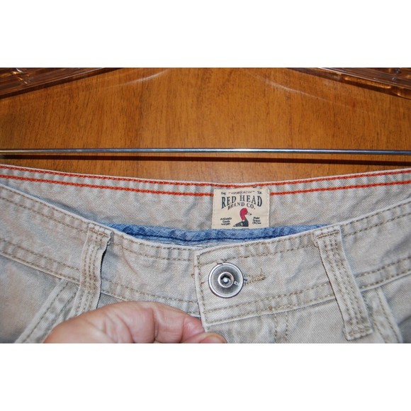 Red Head Mens Tan Outdoors Work Pants size 34x30 - Picture 3 of 6